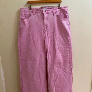 Wide Leg Pink Jeans